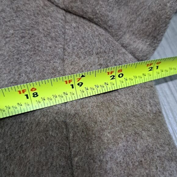 Calvin Klien Wool Silk Blend Preppy Minimalist Coat Size Tag Missing Large Tan - Picture 6 of 17
